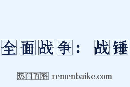全面战争：战锤是什么意思的图片